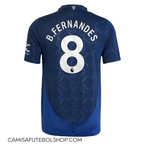 Camisa de time de futebol Manchester United Bruno Fernandes #8 Replicas 2º Equipamento 2024-25 Manga Curta